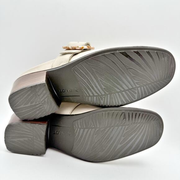 Naot Womens Choice Clogs EU 37 US 6 Ivory Beige Leather Buckle Heel NWOB - Picture 12 of 13